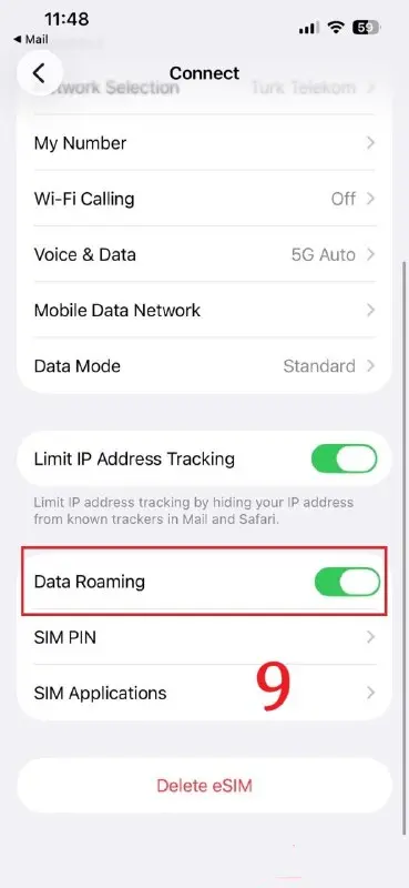 iPhone eSIM installation step 9
