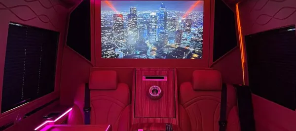 Mercedes Sprinter VIP Minibus - Ultra-luxury vehicle for 1-10 passengers with Smart TV and cocktails